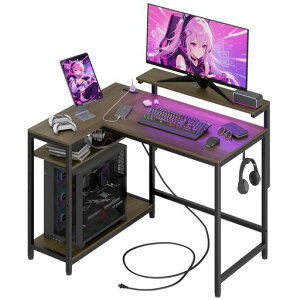 �y���j�^�[��1�t���E�I�������߉\�zLunarLight PC�p�\�R���f�X�N ��110���s80����72cm �R���Z���g�ƃt�b�N�t�� �e�����[�N