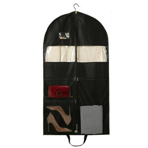 ガーメントバッグスーツバッグ透明窓付き衣装バッグスーツカバースーツ持ち運びバッグスーツ収納袋ガーメントケース服型崩れ防止軽量掛けやすい防水防塵大容量折りたたみ季節替え靴…