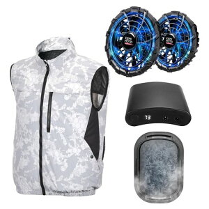 [KEMIMOTO] �Ő�[�����̗�p�� �t�@���t����ƕ� �󒲍�ƕ� ���� 20000MAH30V�����o�� ��p�x�X�g 5�i�K���� �ʒ��߃X�C�b�`�t�� 3D�z���� �T�C�Y: M �t�@���o�b�e���[�Z�b�g �ėp�x�X�g UV�c