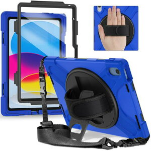 SIBEITU iPad 11����/10���� 10.9�C���`�p�P�[�X 2022/2025�N���f�� (A2696 A2757 A2777)�A10.9�C���`�X�N���[���v���e�N�^�[�t���A�n���h/�V�����_�[�X�g���b�v�ƃL�b�N�X�^���h�t���A�h�o�A�ϋv�����c