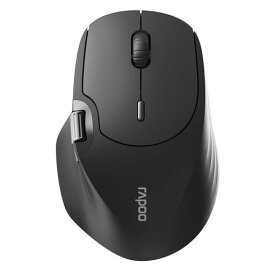 RAPOOMT560マウス無線ワイヤレスBluetooth静音小型7段階DPI切替最大6台デバイス接続対応側ローラー付き充電式電池エルゴノミクス設計PC/MacBook/タブレット対応ブラック