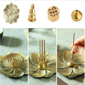 CAIYUDPTTSお香立て香炉セットブロンズ製4点セット線香差し香皿香立て仏壇用皿癒やし香炉和風線香立せんこうたて仏壇用インテリア香炉茶屋書斎瞑想睡眠瞑想リラックス