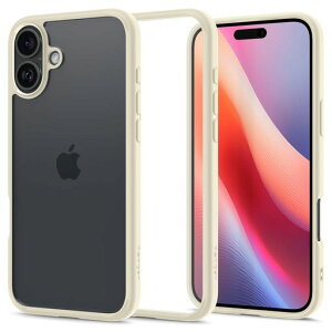 Spigen iPhone 16 Plus �P�[�X �N���A MagSafe�Ή� �ϏՌ� �X�g���b�v�z�[�� ���ϖh�~ �o���p�[ �ČRMIL�K�i �E���g���E�n�C�u���b�h ACS08073 (�~���[�g�E�x�[�W��)