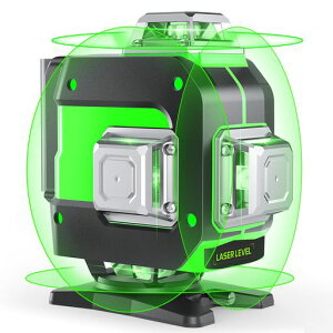 FELLATレーザー墨出し器4x360°グリーンレーザー16ラインレーザーレベル自動補正傾斜モード5段階輝度調整TypeC充電可能屋内屋外兼用日本語取扱説明書付