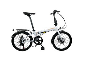 TRINX(トリンクス)【折りたたみ自転車】軽量14kgアルミフレーム20インチWディスクブレーキ6速本格小径車LIFE2.0通勤通学ホワイト