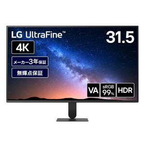 LG ���j�^�[32U701B-B 31.5�C���`/4K/��10.7���F�\��(8bit+FRC)/sRGB 99%/HDR/���[�J�[3�N�ۏ�