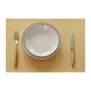 Demetexランチョンマット布製綿麻マット二層生地縫製無地和風柔軟性厚手断熱滑り止めお手入れ簡単丸洗いキッチン飾り家庭用レストラン用部屋食堂ホテル幼稚園家庭食事マットシンプル…