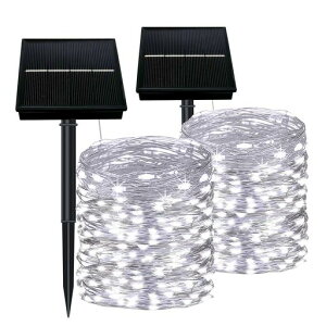 SOLARBABYイルミネーションソーラーフェアリーソーラーライトガーデンライトLEDソーリングライト屋外防水銅線10M100球8作業モードパーティーハロウィン正月クリスマス結婚式屋外ホワイト2…