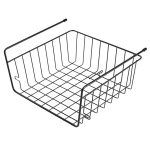 【BLKP】パール金属(PEARLMETAL)収納戸棚下ラックカゴハンガーバスケットキッチン吊り戸棚下ワイド深型BLKPブラックAZ-5179