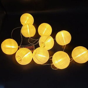 提灯ライトウォームホワイト紙ちょうちん6M40球ledストリングライト丸紙ランタン電池式無地夏祭りお盆祭りイベントパーティー七夕飾りキャンプ庭ベランダデコレーション装飾店舗用の…