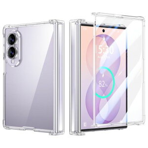 OURJOY Galaxy Z Fold8 �p �P�[�X �N���A �q���W�ی� 9H��̌^�K���X�t�B���� �S�g���� �J���������Y�ی� �ϏՌ��u�N���A�v