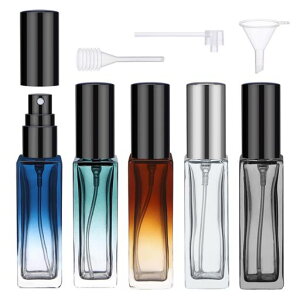 Segbeautyアトマイザー10ml5個入りプッシュ式詰め替え漏れないミニボトルスプレーボトルクイック香水噴霧器携帯用詰め替え容器液漏れ防止持ち込み可能通勤香水スプレー【10ml5色】
