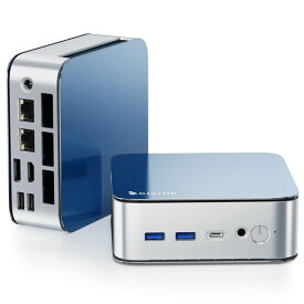 Glorlin ミニPC Ryzen 5 6600H mini pc 6コア12スレッド 最大4.5GHz ミニパソコン 16GB LPDDR5 1TB NVMe SSD PCIe 3.0 最大4TB拡張可能 3画面出力対応 HDMI/DP/Type-C