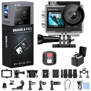 �A�N�V�����J����AKASO4K20MP�A�N�V�����J��WiFi��Ԃ�␳�X�|�[�c�J����40M�����h���J���������R��/�}�C�N�Ή�5X�Y�[���E�F�A���u���J����Brave4Pro(black)