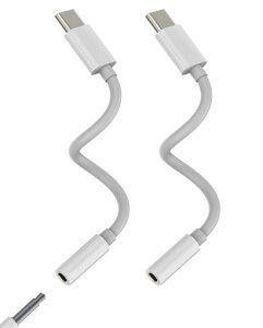 USB C ���� 3.5mm �C���z�� �W���b�N �A�_�v�^�[ 2�Z�b�g �Ή� iphone 16 15 �Ή� �L���C���z�� �Ή� Samsung S24 �Ή� �w�b�h�z�� DAC AUX �I�[�f�B�I �P�[�u�� �Ή� ipad �Ή� �}�C�N Type C