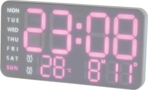 SLOWER|vfW^LEDfJCeAuvtCjPINK/WHITELEDCLOCKCieloSLW372