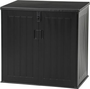 不二貿易物置屋外収納庫収納ボックス組立商品755Lガーデンストレージ幅115.8x奥行71x高さ112.5cmブラック鍵穴つき50619