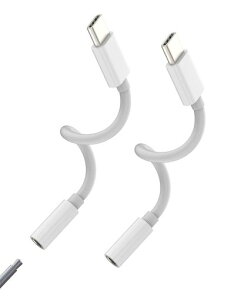 �Ή� iphone 16 15 Pro�p USB C����3.5mm�C���z���W���b�N�ϊ��A�_�v�^ 2�Z�b�g �Ή� Samsung Galaxy S23 S24�Ή� ipad 10�Ή� Type C AUX �I�[�f�B�I�P�[�u�� �C���z���[�q �R�l�N�^�[