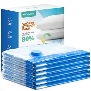 MONVANE布団圧縮袋圧縮袋布団衣類圧縮袋6枚組【80x100cm6枚】ふとん圧縮袋掃除機対応防塵防湿省スペース収納/引越し/衣替え/旅行/出張