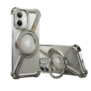 iPhone 17�p �A���~�o���p�[�P�[�X 360°��]�����O ���c���� �X�^���h magsafe�Ή� ���^�� ��phone 17�p�P�[�X �A���~���^���T�C�h �����Y�ی� �l���G�A�o�b�O �~�j�}���X�g�����y�� 17�o���p�[ �c