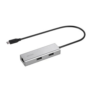 バッファローGiga対応Type-C4-in-1ドッキングステーションLANアダプター有線LANポート搭載USB3.2(Gen1)日本メーカーシルバーLUD-U3-CU101SV/N
