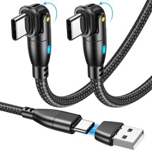 PD100WUSBTypeCP[uL^180°]y1m/2mE2{ZbgzUSB-A/USB-CtoUSB-C/Type-C3A}[d&f[^]&^Cvc[dP[uAndroidȂType
