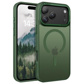 VENINGOiPhone17ProMaxケースMagSafe対応マグネット搭載半透明マット質感米軍MIL規格耐衝撃軽量指紋防止擦り傷防止全面保護TPU+PCストラップホール付き黄変防止いPhone17Pro