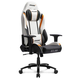 AKRacingゲーミングチェアデスクチェア勉強椅子学習椅子EclairエクレールOrangeオレンジ高耐久PUレザー