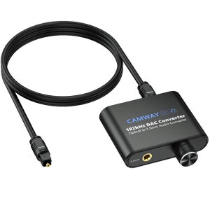CAMWAY 192kHz ���f�W�^�� �A�i���O �����ϊ��� DAC�ϊ��� SPDIF����3.5MM�� ���f�W�^�� �ϊ� Toslink����3.5MM�փI�[�f�B�I �R���o�[�^�[ �I�[�f�B�I�A�_�v�^�[ HDTV �Z�b�g�g�b�v�{�b�N�X