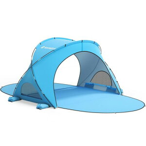 Raynesys�r�[�`�e���g�T���V�F�[�h�e���g3�l�p205*140*132cm�T���V�F�[�h�������Ռ����T�C�h�h�A�J���ʋC���݉c�ȒP�R���p�N�g���[�r�[�`/�l��/����/�L�����v/�s�N�j�b�N/�^����Blue