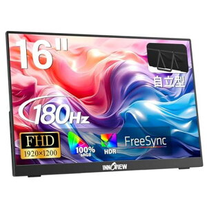 InnoView 16�C���` 180Hz�Q�[�~���O���j�^�[ FHD(1920*1200) IPS�f�B�X�v���C 100%sRGB���o�C�����j�^�[ �����^ PC�p�|�[�^�u�����j�^�[ Macbook/Switch/PS4PS5/Xbox�Ή�
