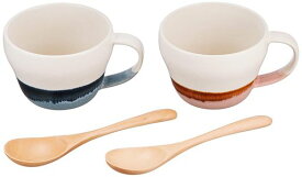 aito製作所「ITSUMOいつも」スープカップマグカップペア約320mlスプーン付美濃焼食洗機電子レンジ対応日本製262001