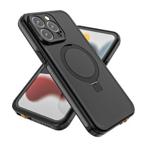 kaitesi �Ή� iPhone 15 Pro Max �Ή� �P�[�X ���S�h�� Magsafe�Ή� �����O�t�� �X�^���h�@�\ �h���P�[�X �N���A ���� �A�C�t�H��15promax �p �S�ʃJ�o�[ �ϏՌ� �S�ʕی� �A�E�g�h�A,�u���b�N