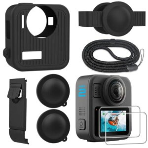 FiTSTILL�V���R���ی�L�b�g��GoProMax2��p�ł��B�V���R���ی�P�[�X+�X�N���[���v���e�N�^�[+�o�b�e���[�T�C�h�J�o�[+�����Y�ی�J�o�[+���߉\�ȃ��X�g�X�g���b�v�ő�2�̃A�N�Z�T���c