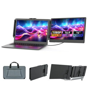 Kwumsy �|�[�^�u���f�B�X�v���CS1 Portable Monitor 14�f�f 1080P FHD IPS�f���A���m�[�gpc�f�B�X�v���C�G�N�X�e���_�[TYPE-C/HDMI