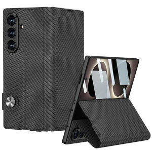 FODDOM Galaxy Z Fold8 Ultra�P�[�X �{�v�蒠�^ �K���X�t�B�����t�� �J�[�{���t�@�C�o�[