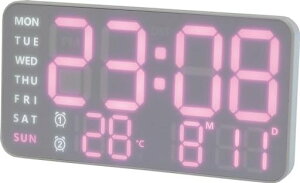 SLOWER|vfW^LEDfJCeAuvtCjPINK/WHITELEDCLOCKCieloSLW372