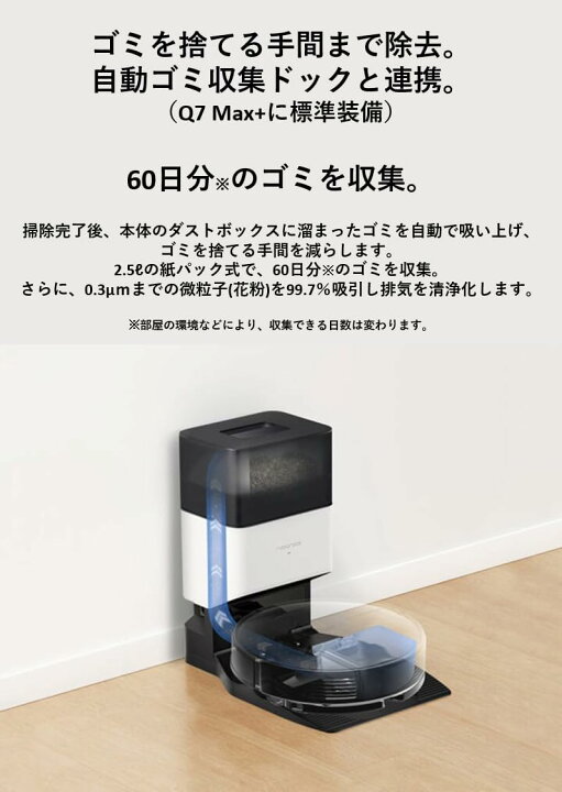 楽天市場】ロボット掃除機 Roborock ロボロック Q7Max＋黒 ブラック 