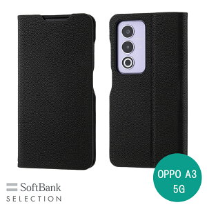 SoftBank SELECTION ϏՌ RECX R Stand Flip for OPPO A3 5G / ubN@SB-A087-SDFB/BK
