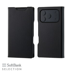 y\񏤕izSoftBank SELECTION Leather Flip for iPhone 17 Pro SB-I025-FPLS/BK