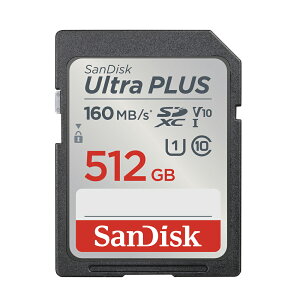 �y���ʉ��i�z SanDisk Ultra PLUS SDXC 512GB UHS I Class10 SDSDUWL-512G-JN3IN �T���f�B�X�N �E���g���v���X