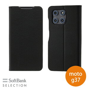 SoftBank SELECTION Stand Flip for moto g37 �ϏՌ� �蒠�^�P�[�X �u���b�N SB-A120-SDFB/BK