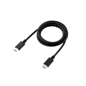 エレコム ELECOM USB Type C ケーブル ( タイプ C to C ) 1m PD 60W 【 iPhone Android スマホ PC 等 Type-C 機器対応 】 RoHS指令準拠 ブラック