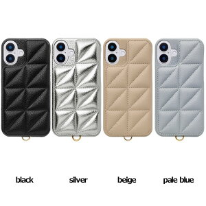 ���j�P�[�X Triangle Puffy Case for iPhone 16 Plus