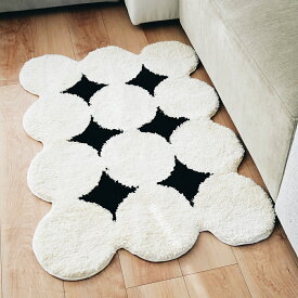 【365日配送】最大1000円OFFクーポン！ デザインラグ 　ラグ　カーペット　3サイズ　シンプル　モノクロラグ　おしゃれ　韓国インテリア　韓国雑貨　玄関マット　北欧　モノクロ 【e.trema.】【エトレマ】