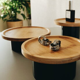 【365日配送】最大1000円OFFクーポン！ バンブー 脚付きトレイ　アクセサリー置き　小物置き　収納　小物入れ　キャンドルスタンド　キャンドル置き　おしゃれ　モダン　インテリア雑貨　トレイ　インテリア　かっこいい　かわいい　韓国風インテリア