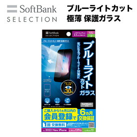 SoftBankSELECTIONブルーライトカット極薄保護ガラスfor2022NewiPhone6.1inch(2眼カメラ)SB-I008-PFGA/SMBG