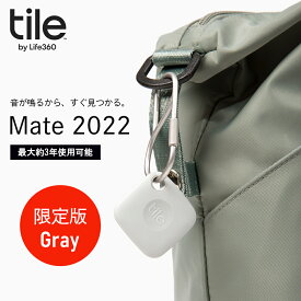 Tile Mate 2022 限定版 ストーングレー 電池交換不可 (最大約3年使用可能) スマートトラッカー 防水機能 IP67 探し物トラッカー Bluetoothトラッカー RE-54001-AP