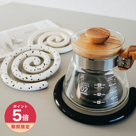 【365日配送】最大1000円OFFクーポン！セラミック　スパイラル　ダイニングテーブルマット　3色　コースター　鍋しき　鍋敷き　キッチン雑貨　韓国雑貨　韓国インテリア　おしゃれ　モノトーン　ダルメシアン　ブラック　ホワイト 【e.trema.】【エトレマ】