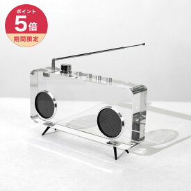 【365日配送】最大1000円OFFクーポン！ガラス型　レトロ ラジカセ　飾り　硝子　クリア　かわいい　可愛い　SNS映え　撮影小物　インテリア　オブジェ　リビング　玄関　寝室　　韓国風　韓国インテリア【e.trema.】【エトレマ】